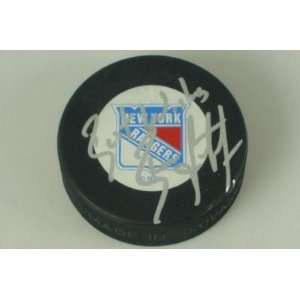  Brian Leetch Signed Puck   Authentic Jsa   Autographed NHL 
