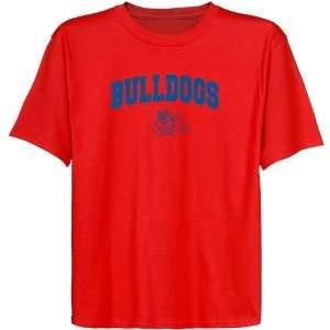  Fresno State Bulldogs Youth Red Logo Arch T shirt Sports 