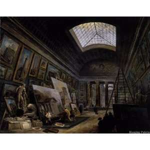 Imaginary View of the Grande Galerie in the Louvre 