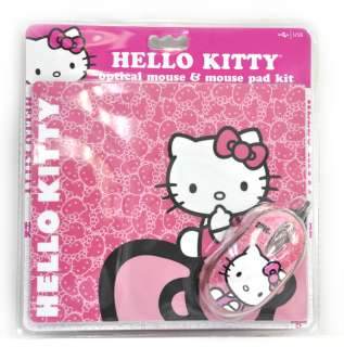 HELLO KITTY MOUSE AND MOUSE PAD KIT #82809 PNK PINK girls computer 