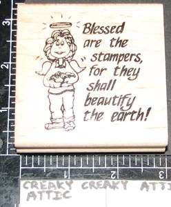 BLESSED ARE THE RUBBER STAMP TOUCHE SAYINGS  