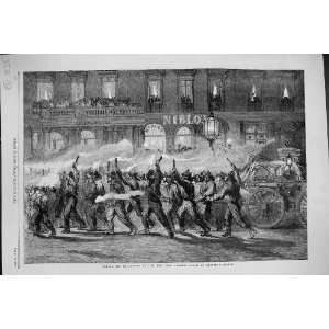 1858 NIBOLOS THEATRE TORCHLIGHT PROCESSION NEW YORK FIREMEN FIRE 