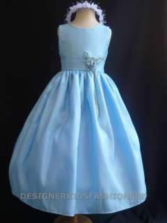 JM BABY Blue Flower girl dress WEDDING PARTY DRESS SIZE S M L XL 2 4 6 