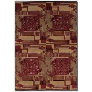   Area Rug Hand Knotted Geometric Pattern in Earthtones