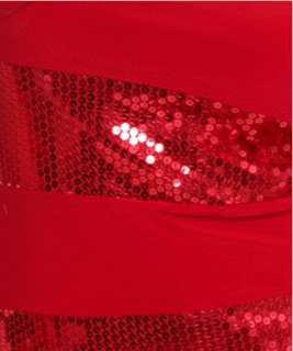 TORRID Red Sequin Stripe Tube Dress Size 1  