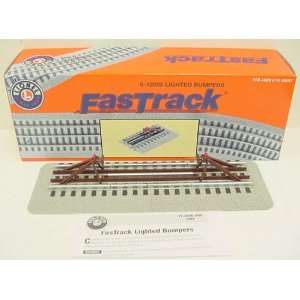  Lionel 6 12035 FasTrack Lighted Bumpers (2) LN/Box Toys 