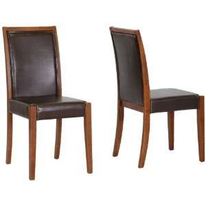  Baxton Studio Lita Wood and Leather Modern Dining Chair 