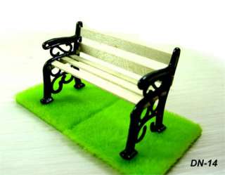 12 Dollhouse Miniature Park Bench Wood Chairs  