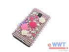 for LG P990 Optimus 2X Flower Pink Bling Rhinestone Bac