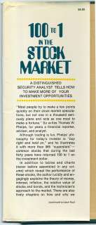 100 to 1 in the Stock Market by Thomas W Phelps 1972  