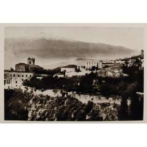  1926 Mount Etna Volcano Sicily Sicilia Photogravure 