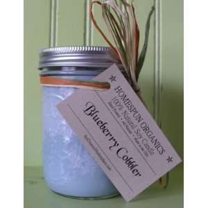 All Natural Hand Poured Soy Candle   Blueberry Cobbler   16oz. Mason 