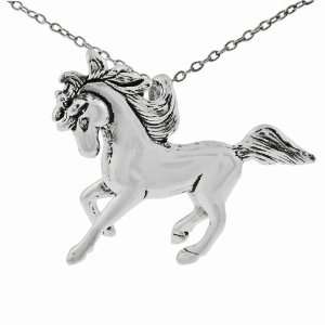  Sterling Silver Horse Necklace Jewelry