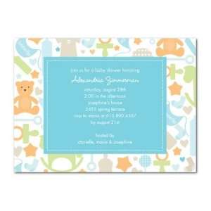    Baby Shower Invitations   Baby Necessities Teal By Ann Kelle Baby