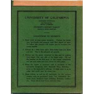   of California Students Report Tablet Berkeley 1940s 
