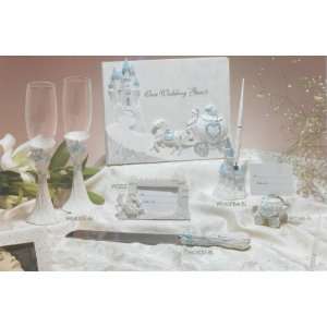  7 Piece White & Blue Fairytale Wedding Set