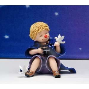  6 inch Young Boy Figurine Magician With White Homemade 