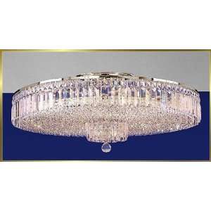 Small Crystal Chandelier, CL 1616 CH, 10 lights, Silver, 32 wide X 12 