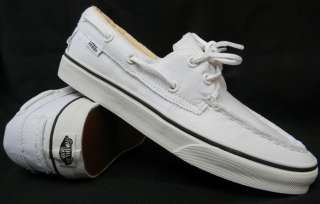Vans Zapato del Barco True white Black line Boat shoes New with box 