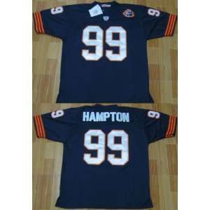 Chicago Bears 99 Dan Hampton Throwback Blue Jerseys Authentic Football 