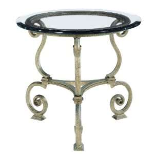  Bernhardt Solano Round Glass Lamp Table   364 121/122 