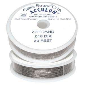  Acculon Tigertail Beading Wire Med/Hvy 7 Strand .018 30ft 