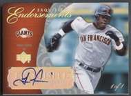 2007 Upper Deck Exquisite Baseball Fred Lewis Rookie Autograph #1/1