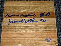 NORM NIXON JAMAAL WILKES AUTOGRAPHED SIGNED FLOOR TILE  