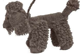 Vintage Crochet Toy Dog Puppy French Poodle Pattern  