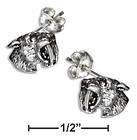 925 silver saber tooth tiger head mini post earrings $ 19 55 15 % off 