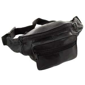  Leather Fanny Pack Waist Belt Purse Bag Pouch Black 