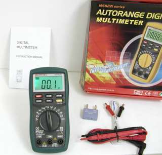   MS8221 Digital Multimeter DMM Battery Tester 0736211137159  