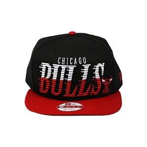 New Era Sail Tip Chicago Bulls Snapback Hat Black. Size 