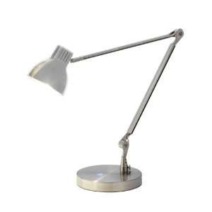  Adesso 3181 22 Sliver 1 Light Desk Lamps in Satin Steel 