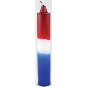  9 Red, White and Blue Pillar Candle