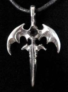 Queensryche Triryche Batwing Heavy Metal Dagger Pendant Necklace 