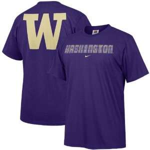  Nike Washington Huskies Purple College Big T Shirt Sports 