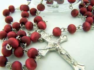 St Saint Therese Rose Pedal Rosary Beads Cross Crucifix  