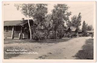 Houghton Lake, Michigan, SUNSET BAY CABINS, 1940s RPPC  