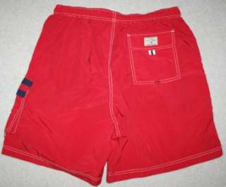 TOMMY HILFIGER Mens Red XL Swim Shorts Trunks Suit Mint Condition 