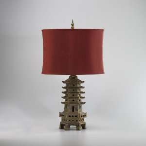   Lighting 02575 Pagoda Table Lamp, Medium Dimple Vase