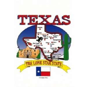  Texas Postcard Tx104 Tx State Map Case Pack 750 