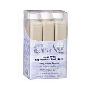 Satin Smooth Nice N Neat Large Zinc Oxide Wax Replacement Cartridges