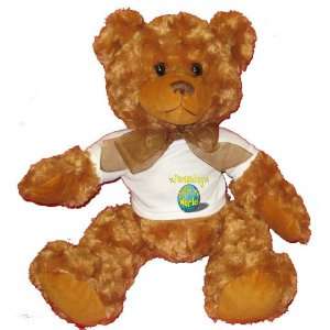  Rock My World Plush Teddy Bear with WHITE T Shirt Toys & Games