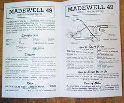 Vintage MADEWELL 49 Instruction Manual** Ignition Model Airplane 