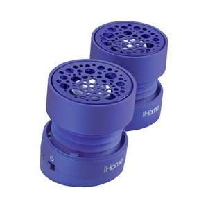 iHOME PURPLE RECHARGEABLE MINI SPKRSSOUND DEFYING SPKRS 