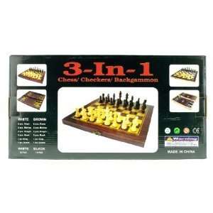  Fun for the Family 3 In 1 Chess / Checkers / Backgammon 