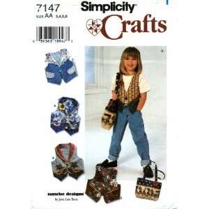   7147 Sewing Pattern Girls Vest & Bag Size 3   6 Arts, Crafts & Sewing