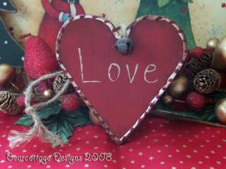Vintage Candy Cane Love Heart Christmas Decoration  
