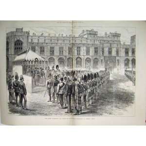  1882 Queen Addressing Troops Egypt Expedition Print